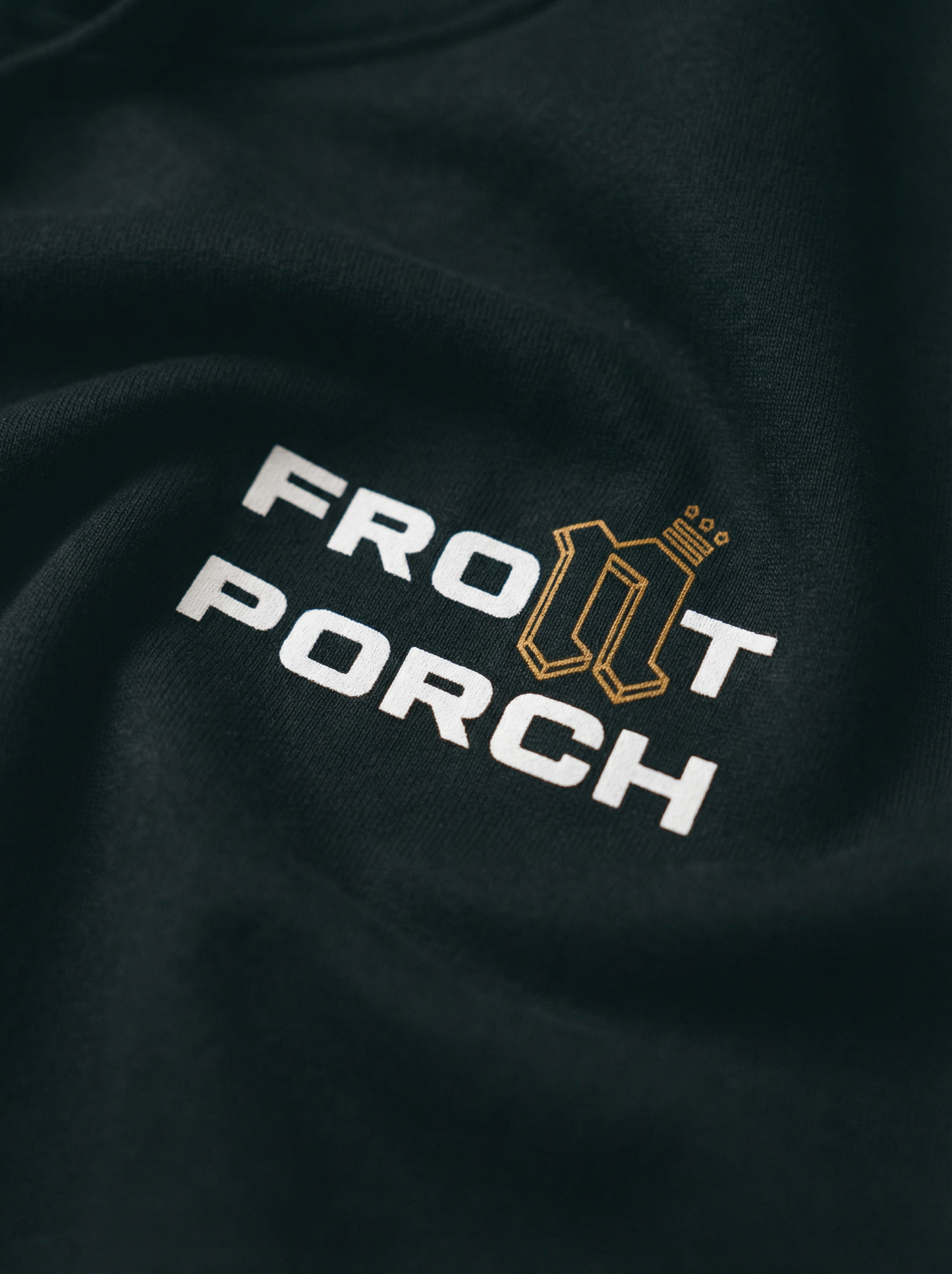 Front Porch Ladies OG Cropped Hoodie - Black