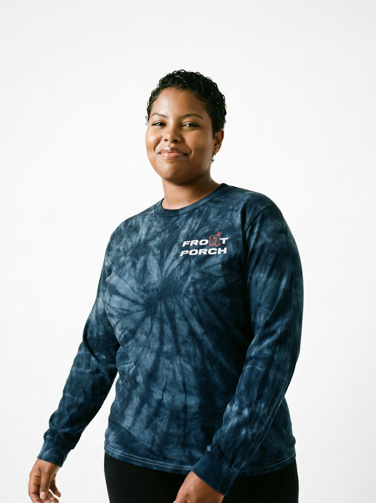 Front Porch Tie Dye Longsleeve - Spider Black