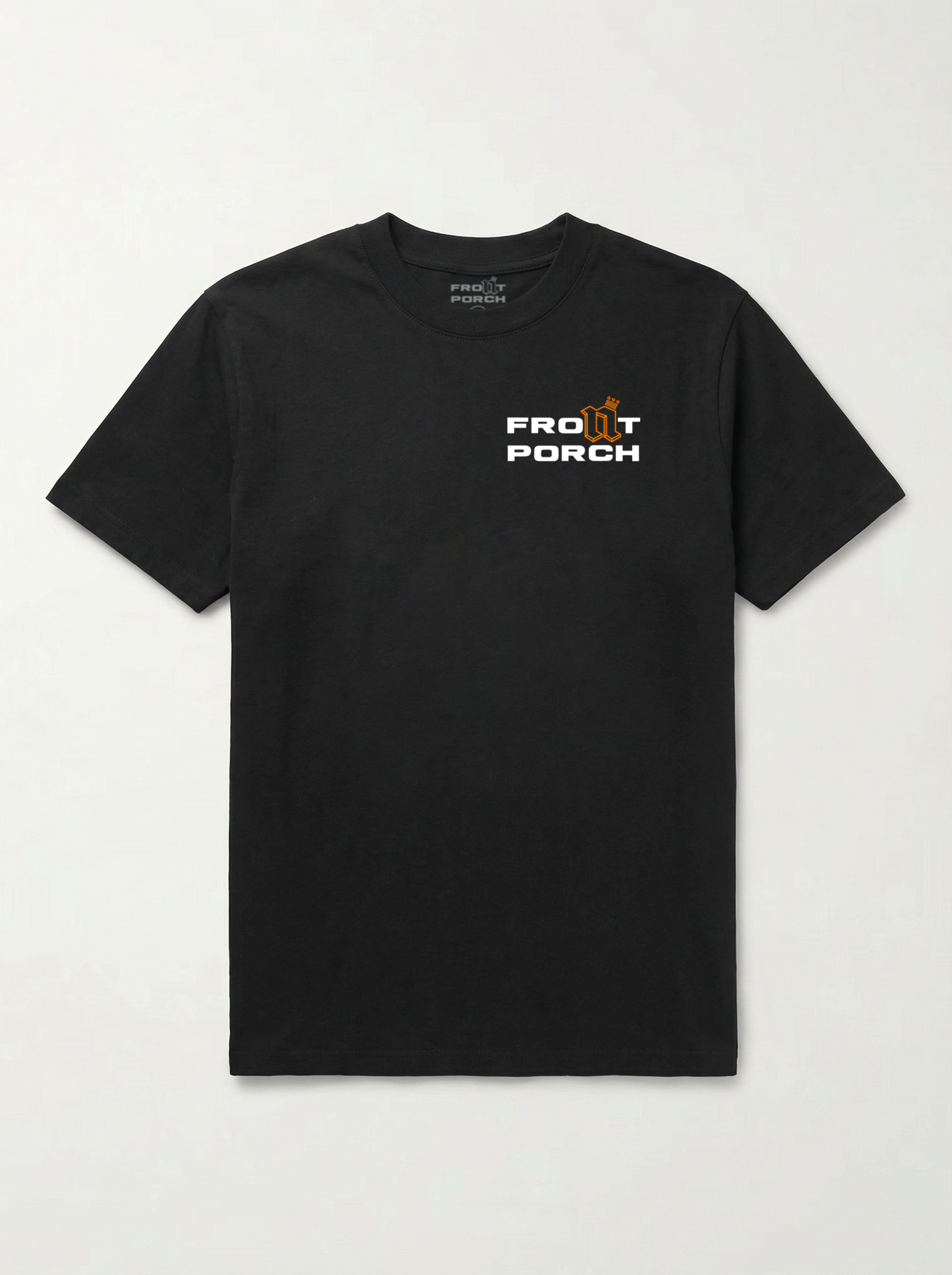 Front Porch Freestyles OG Tee black embroidered chest logo music culture DMV streetwear hero
